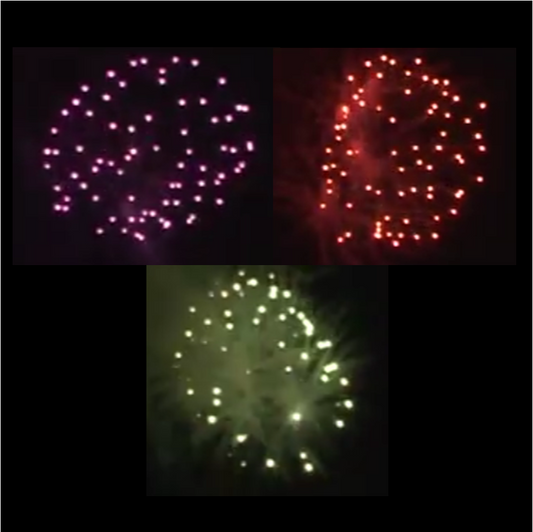 19 Shot 50mm Shell Cake Lidu Fireworks Mixed New Colours Peony